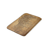 Aangepaste eigen foto en tekst badmat (Gekanteld)