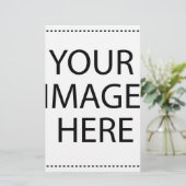 Aangepaste eigen foto en tekst briefpapier (Staand voorkant)