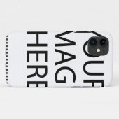 Aangepaste eigen foto en tekst Case-Mate iPhone case (Achterkant (horizontaal))