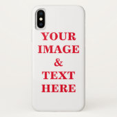Aangepaste eigen foto en tekst Case-Mate iPhone case (Achterkant)
