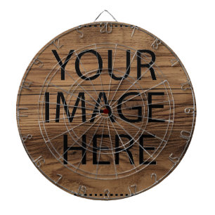 Aangepaste eigen foto en tekst dartbord