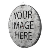 Aangepaste eigen foto en tekst dartbord (Voorkant Rechts)