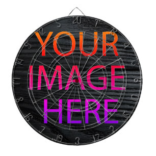 Aangepaste eigen foto en tekst dartbord
