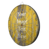 Aangepaste eigen foto en tekst dartbord (Voorkant Rechts)