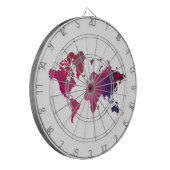 Aangepaste eigen foto en tekst dartbord (Voorkant Links)