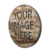 Aangepaste eigen foto en tekst dartbord (Voorkant Rechts)