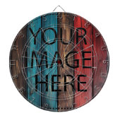 Aangepaste eigen foto en tekst dartbord (Voorkant)