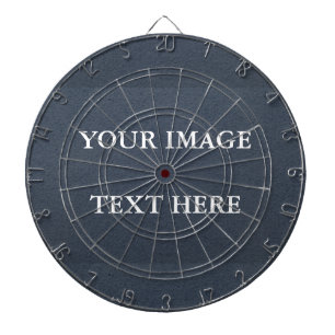Aangepaste eigen foto en tekst dartbord