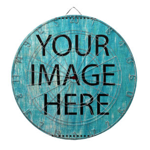 Aangepaste eigen foto en tekst dartbord