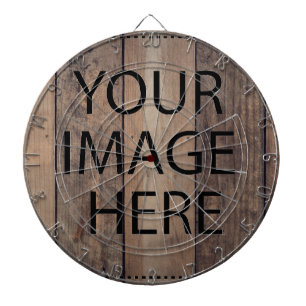 Aangepaste eigen foto en tekst dartbord