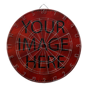 Aangepaste eigen foto en tekst dartbord