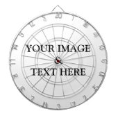 Aangepaste eigen foto en tekst dartbord (Voorkant)