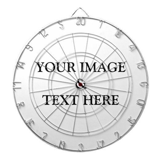 Aangepaste eigen foto en tekst dartbord (Voorkant)