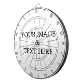 Aangepaste eigen foto en tekst dartbord (Voorkant Rechts)