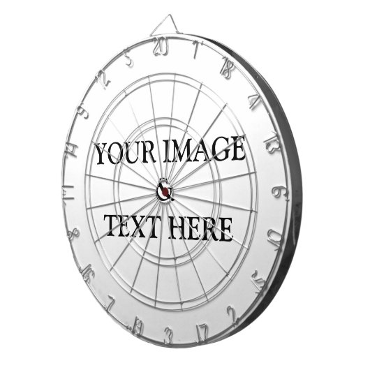 Aangepaste eigen foto en tekst dartbord (Voorkant Rechts)