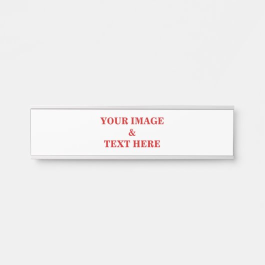 Aangepaste eigen foto en tekst deurbordje (Voorkant)