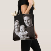 Aangepaste eigen foto en tekst draagtas (Dichtbij)