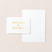 Aangepaste eigen foto en tekst folie kaarten (Display)