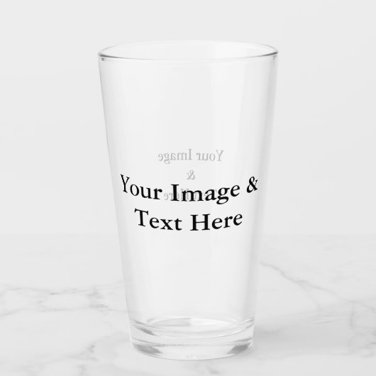 Aangepaste eigen foto en tekst glas (Voorkant)
