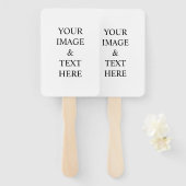 Aangepaste eigen foto en tekst handwaaier (Voorkant en achterkant)