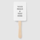 Aangepaste eigen foto en tekst handwaaier (Achterkant)