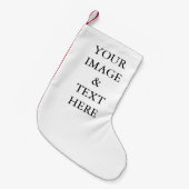 Aangepaste eigen foto en tekst kleine kerstsok (Voorkant (Hangend))