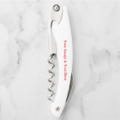 Aangepaste eigen foto en tekst kurkentrekker (Voorkant)