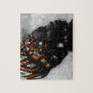 Aangepaste eigen foto en tekst legpuzzel