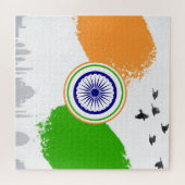 Aangepaste eigen foto en tekst legpuzzel (Horizontaal)