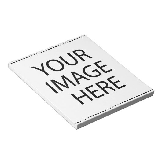 Aangepaste eigen foto en tekst notitieblok (Schuin)