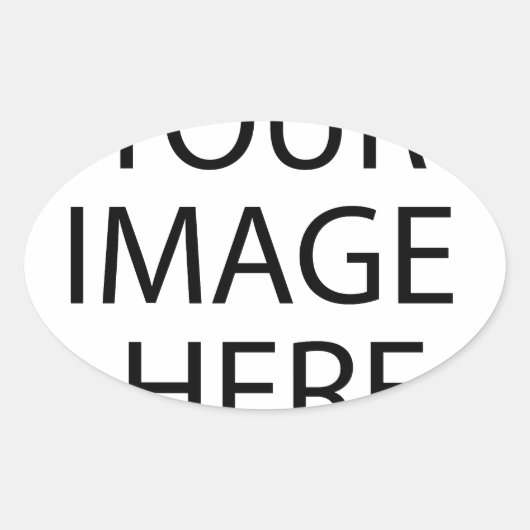 Aangepaste eigen foto en tekst ovale sticker (Voorkant)