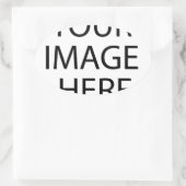 Aangepaste eigen foto en tekst ovale sticker (Tas)
