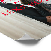 Aangepaste eigen foto en tekst poster (Hoek)