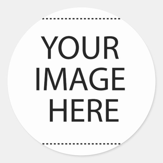 Aangepaste eigen foto en tekst ronde sticker (Voorkant)