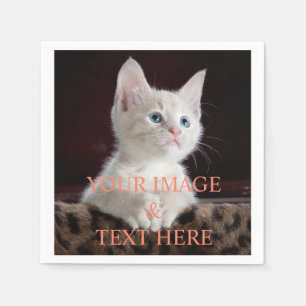 Aangepaste eigen foto en tekst servet