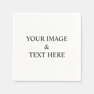 Aangepaste eigen foto en tekst servet