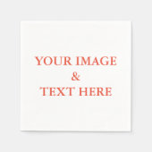 Aangepaste eigen foto en tekst servetten (Voorkant)
