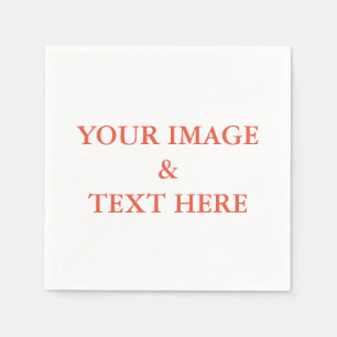 Aangepaste eigen foto en tekst servetten