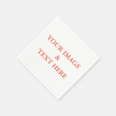 Aangepaste eigen foto en tekst servetten (Hoek)