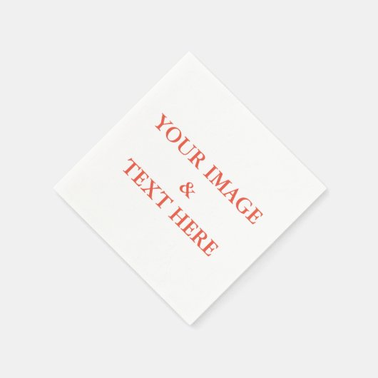 Aangepaste eigen foto en tekst servetten (Hoek)