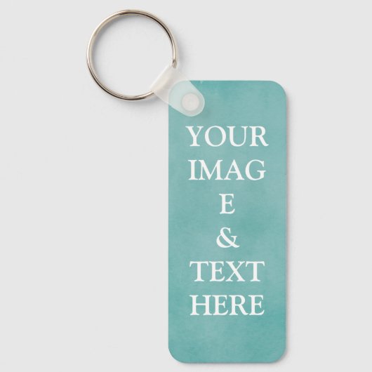 Aangepaste eigen foto en tekst sleutelhanger (Voorkant)