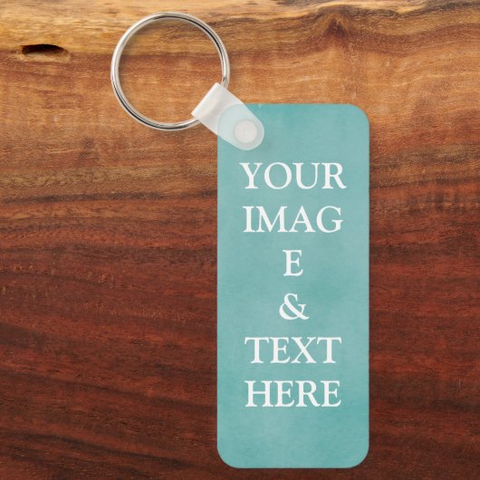 Aangepaste eigen foto en tekst sleutelhanger (Voorkant)