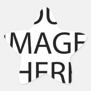 Aangepaste eigen foto en tekst ster sticker