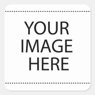 Aangepaste eigen foto en tekst vierkante sticker