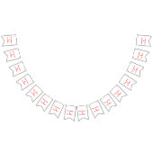 Aangepaste eigen foto en tekst vlaggetjes (Alle)