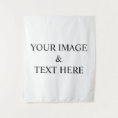 Aangepaste eigen foto en tekst wandkleed (Voorkant)