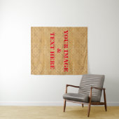 Aangepaste eigen foto en tekst wandkleed (In Situ (horizontaal))