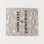 Aangepaste eigen foto en tekst wandkleed (Voorkant (horizontaal))