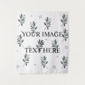 Aangepaste eigen foto en tekst wandkleed (Voorkant)