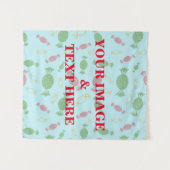 Aangepaste eigen foto- en tekstopmaak wandkleed (Voorkant (horizontaal))